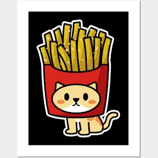 French Fries Cat Posters and Art